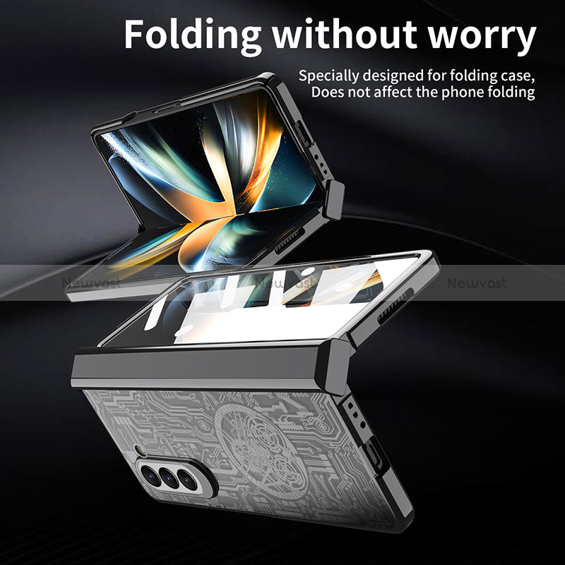 Hard Rigid Plastic Matte Finish Front and Back Cover Case 360 Degrees ZL8 for Samsung Galaxy Z Fold5 5G