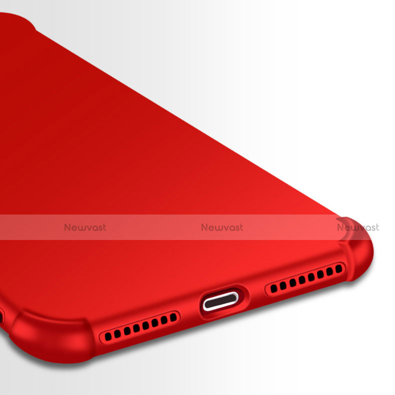 Hard Rigid Plastic Matte Finish Front and Back Snap On Case 360 Degrees D01 for Apple iPhone 7 Plus Red