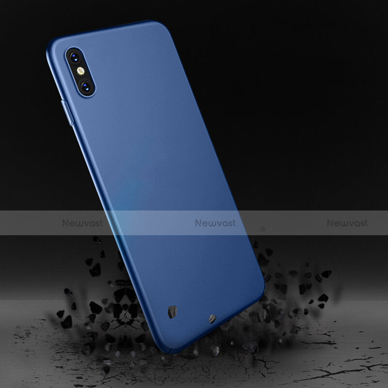 Hard Rigid Plastic Matte Finish Snap On Case for Apple iPhone X Blue