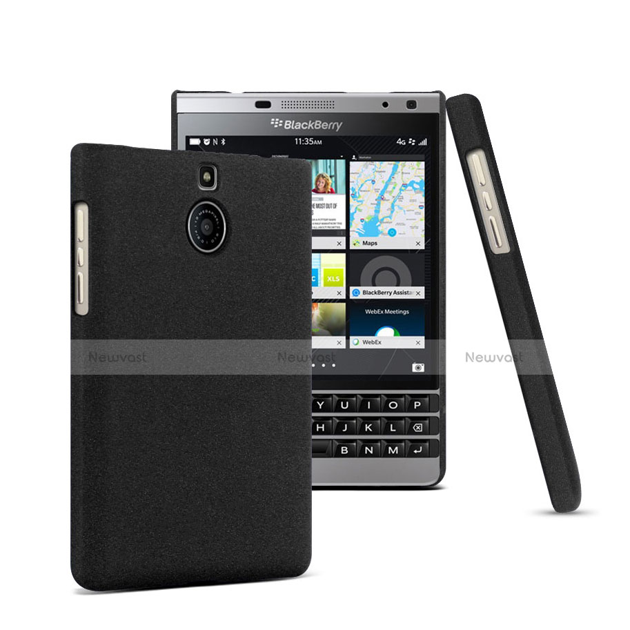 Hard Rigid Plastic Matte Finish Snap On Case for Blackberry Passport Silver Edition Black