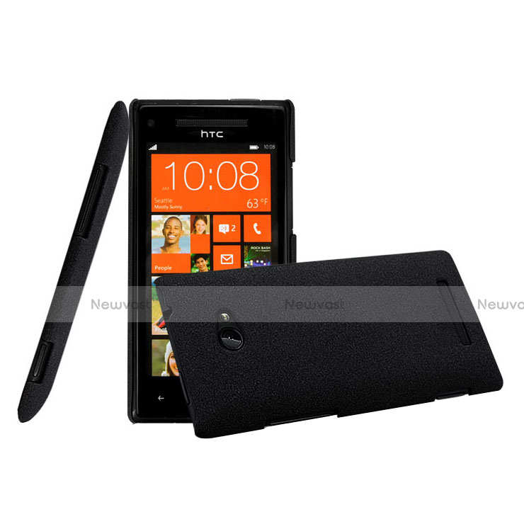 Hard Rigid Plastic Matte Finish Snap On Case for HTC 8X Windows Phone Black