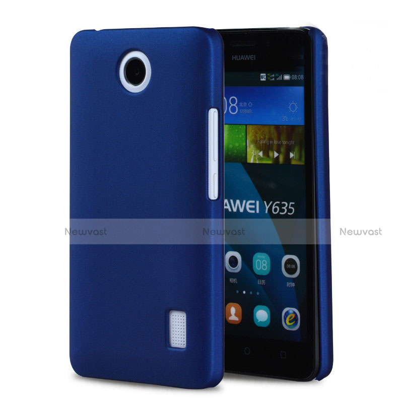 Hard Rigid Plastic Matte Finish Snap On Case for Huawei Ascend Y635 Blue