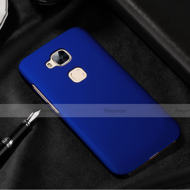 Hard Rigid Plastic Matte Finish Snap On Case for Huawei G8 Blue