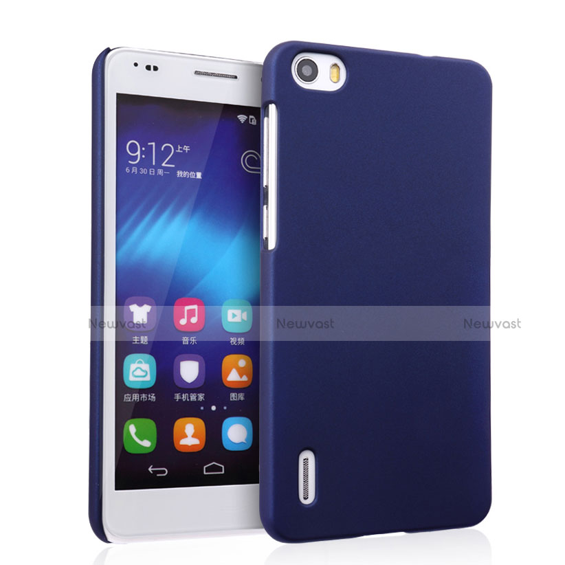 Hard Rigid Plastic Matte Finish Snap On Case for Huawei Honor 6 Blue