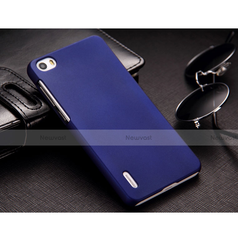 Hard Rigid Plastic Matte Finish Snap On Case for Huawei Honor 6 Blue