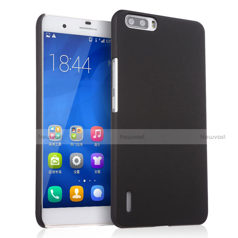 Hard Rigid Plastic Matte Finish Snap On Case for Huawei Honor 6 Plus Black