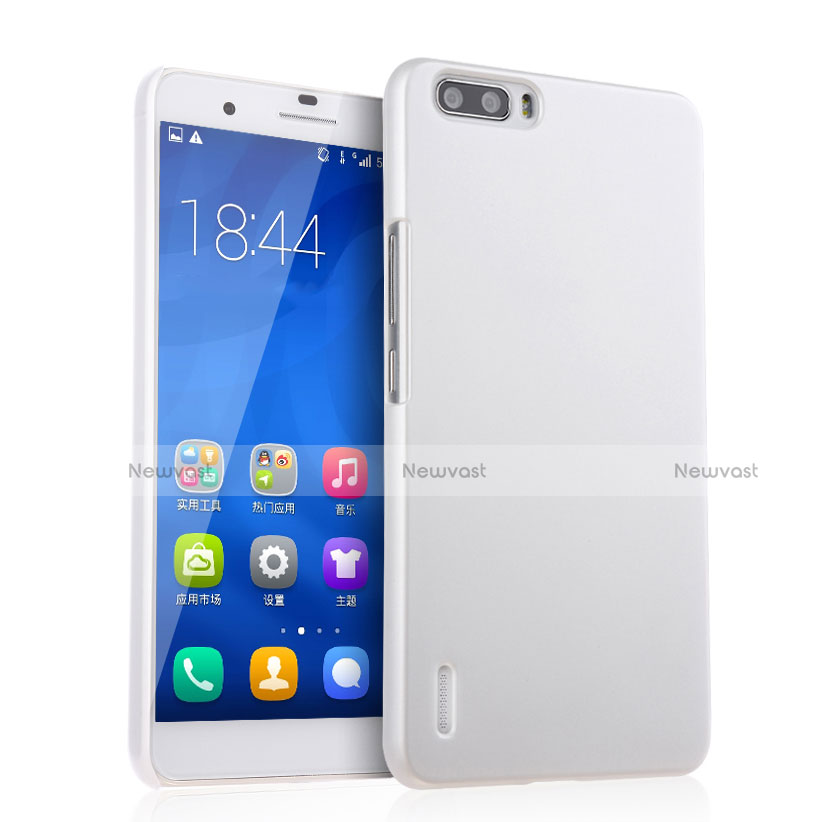 Hard Rigid Plastic Matte Finish Snap On Case for Huawei Honor 6 Plus White