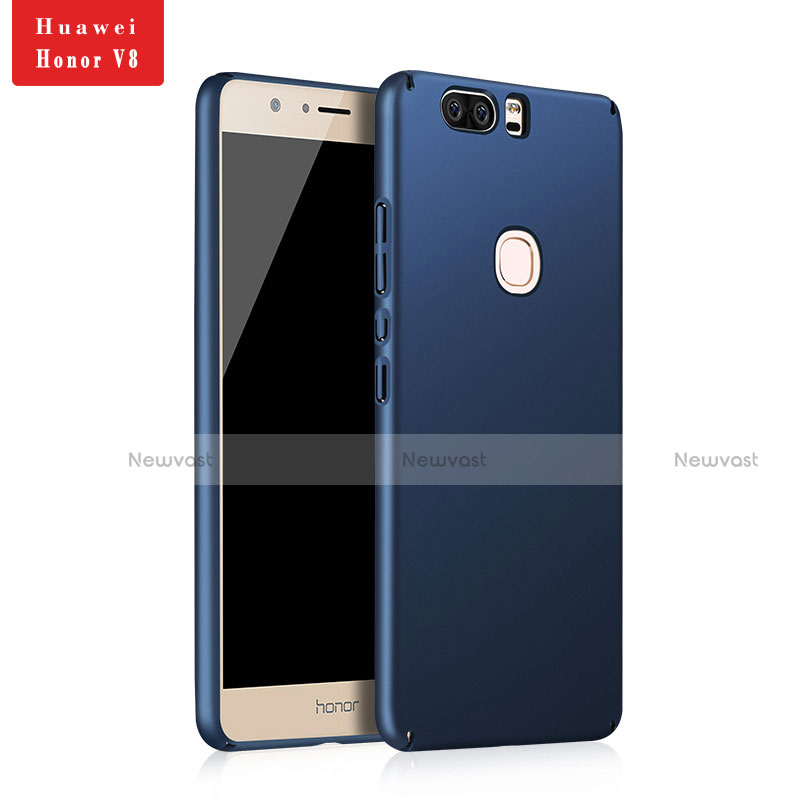 Hard Rigid Plastic Matte Finish Snap On Case for Huawei Honor V8 Blue