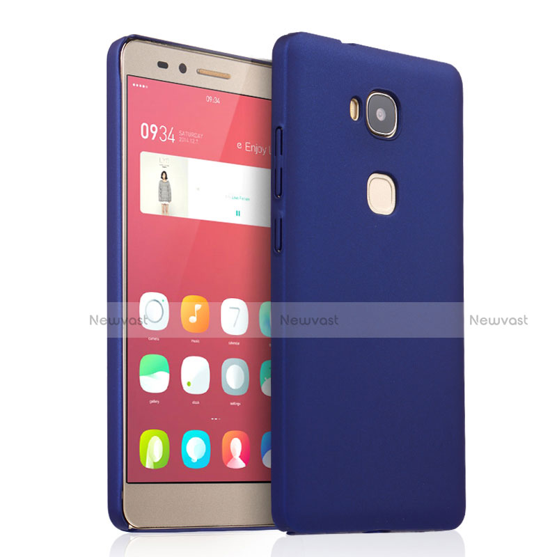 Hard Rigid Plastic Matte Finish Snap On Case for Huawei Honor X5 Blue