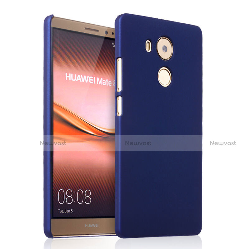 Hard Rigid Plastic Matte Finish Snap On Case for Huawei Mate 8 Blue