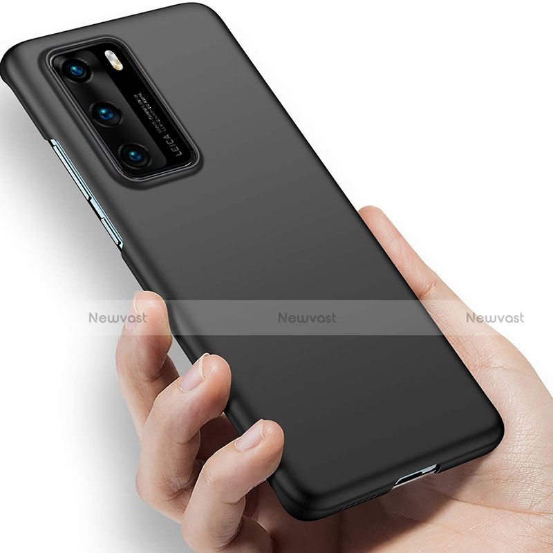 Hard Rigid Plastic Matte Finish Snap On Case for Huawei P40 Black