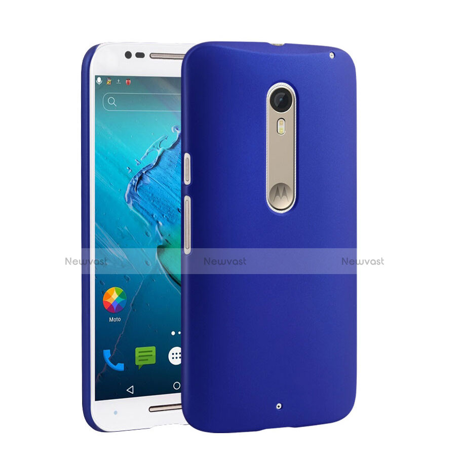 Hard Rigid Plastic Matte Finish Snap On Case for Motorola Moto X Style Blue