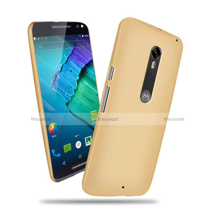 Hard Rigid Plastic Matte Finish Snap On Case for Motorola Moto X Style Gold