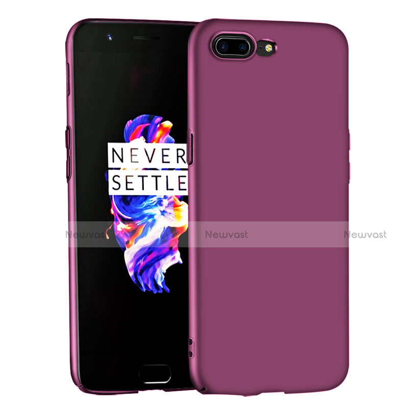 Hard Rigid Plastic Matte Finish Snap On Case for OnePlus 5 Purple