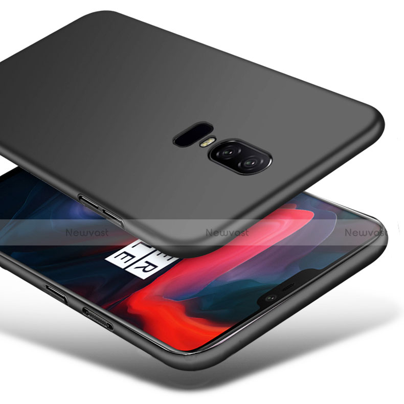 Hard Rigid Plastic Matte Finish Snap On Case for OnePlus 6 Black