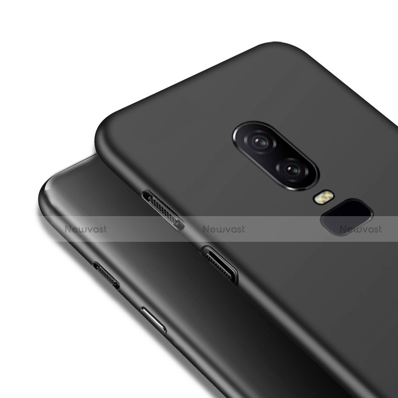 Hard Rigid Plastic Matte Finish Snap On Case for OnePlus 6 Black