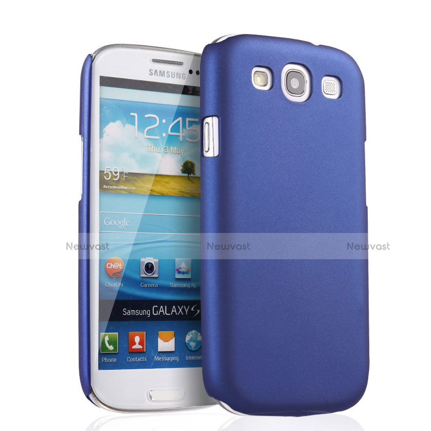 Hard Rigid Plastic Matte Finish Snap On Case for Samsung Galaxy S3 III i9305 Neo Blue