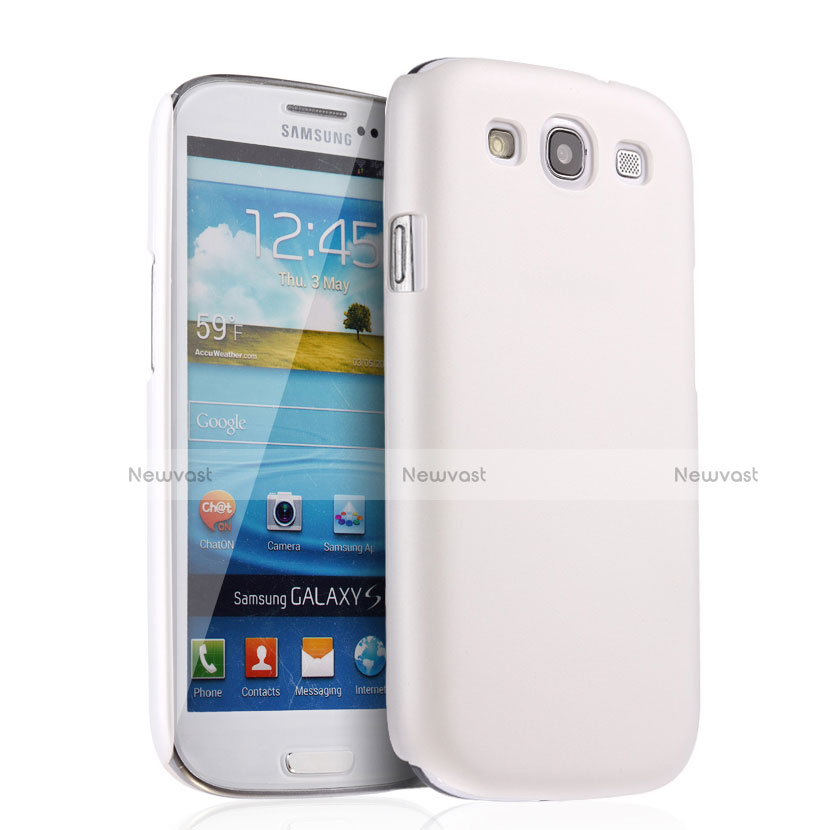 Hard Rigid Plastic Matte Finish Snap On Case for Samsung Galaxy S3 III i9305 Neo White