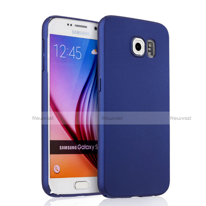 Hard Rigid Plastic Matte Finish Snap On Case for Samsung Galaxy S6 Duos SM-G920F G9200 Blue