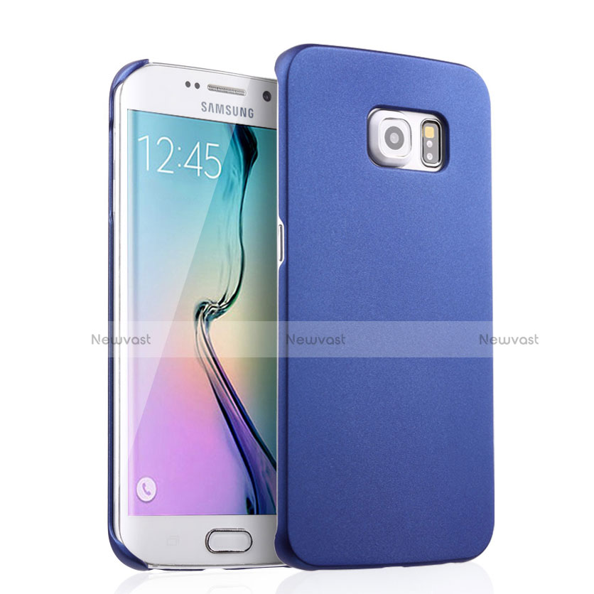 Hard Rigid Plastic Matte Finish Snap On Case for Samsung Galaxy S6 Edge SM-G925 Blue