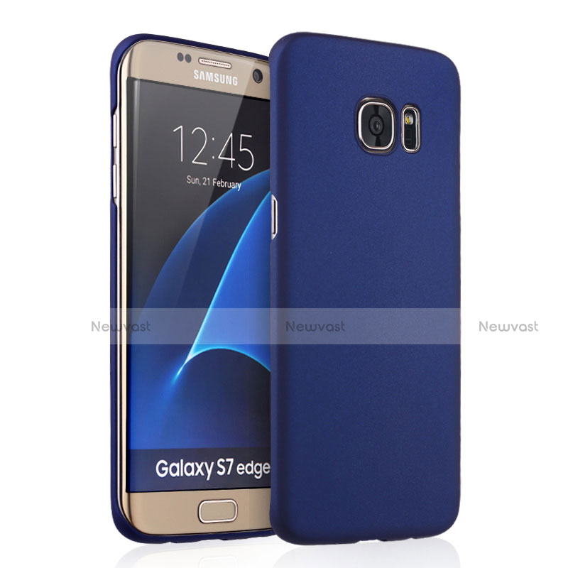 Hard Rigid Plastic Matte Finish Snap On Case for Samsung Galaxy S7 Edge G935F Blue