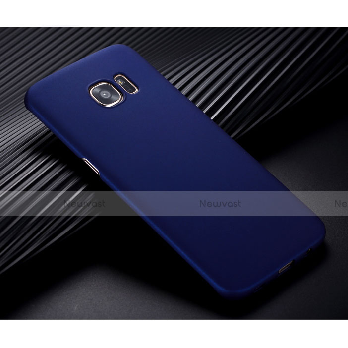 Hard Rigid Plastic Matte Finish Snap On Case for Samsung Galaxy S7 Edge G935F Blue