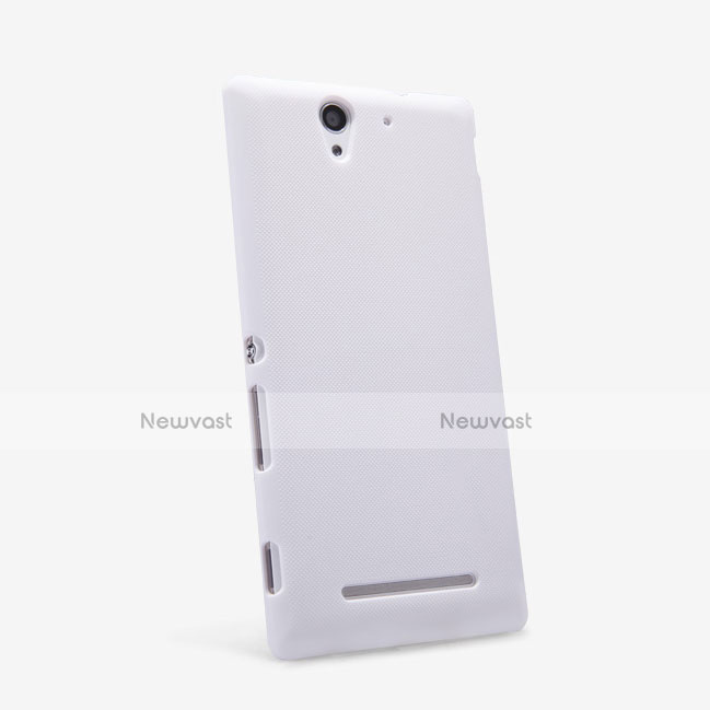 Hard Rigid Plastic Matte Finish Snap On Case for Sony Xperia C3 White