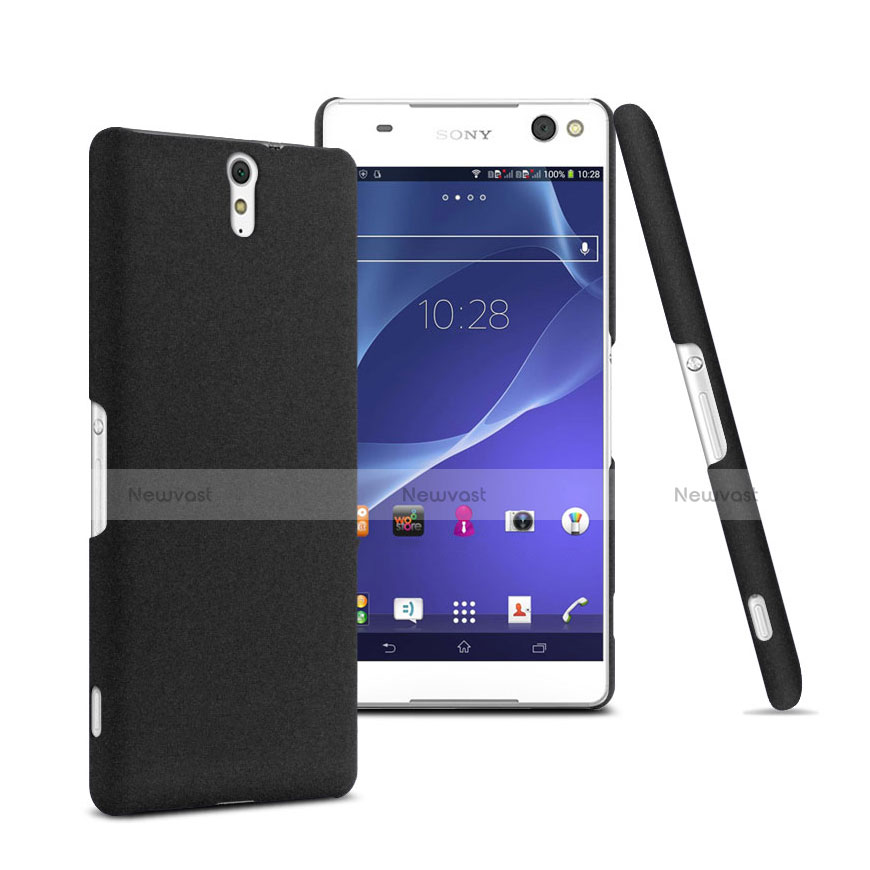 Hard Rigid Plastic Matte Finish Snap On Case for Sony Xperia C5 Ultra Black