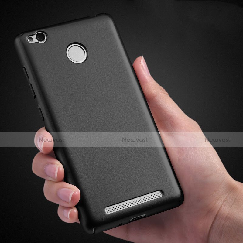 Hard Rigid Plastic Matte Finish Snap On Case for Xiaomi Redmi 3S Prime Black