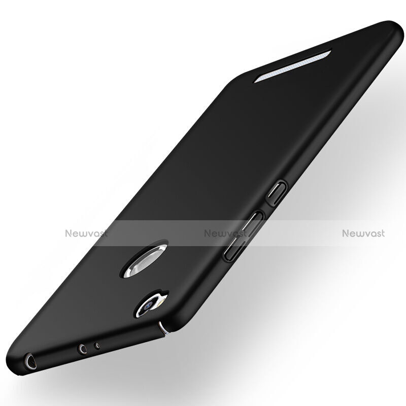 Hard Rigid Plastic Matte Finish Snap On Case for Xiaomi Redmi 3X Black