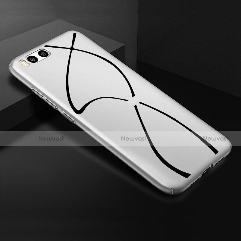 Hard Rigid Plastic Matte Finish Snap On Case Line for Xiaomi Mi 6 Silver