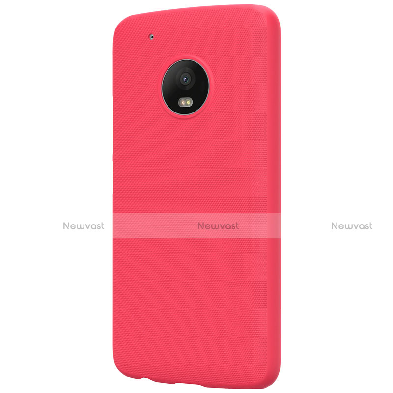 Hard Rigid Plastic Matte Finish Snap On Case M01 for Motorola Moto G5 Plus Red