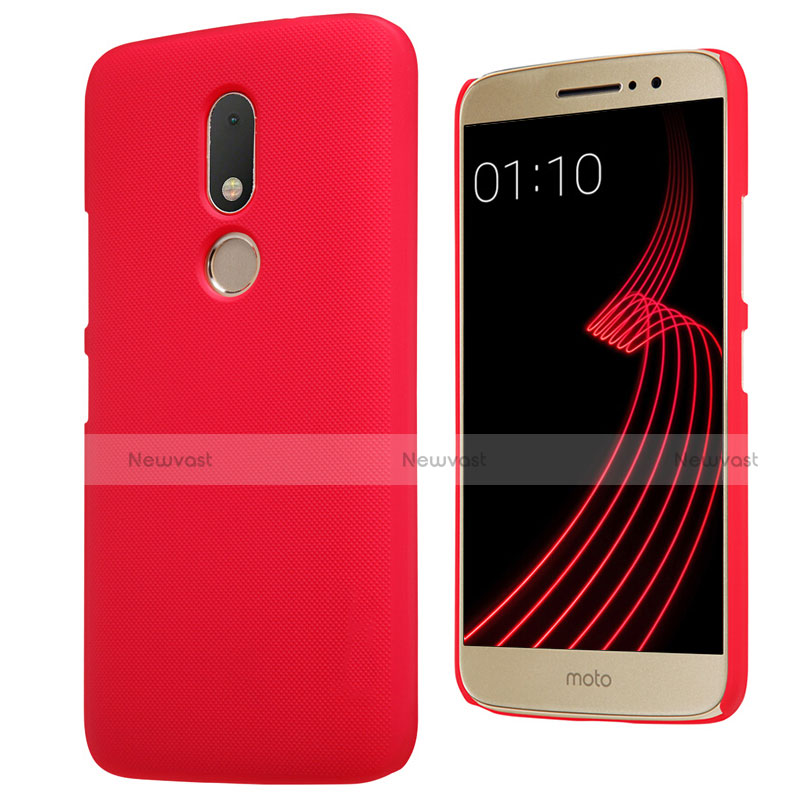 Hard Rigid Plastic Matte Finish Snap On Case M01 for Motorola Moto M XT1662 Red