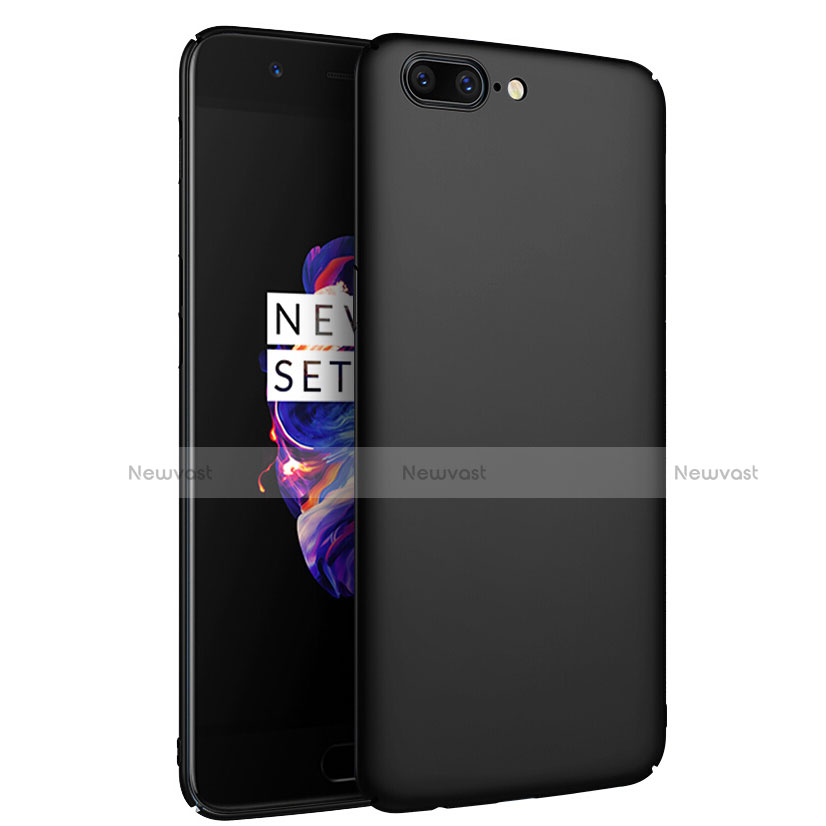 Hard Rigid Plastic Matte Finish Snap On Case M01 for OnePlus 5 Black