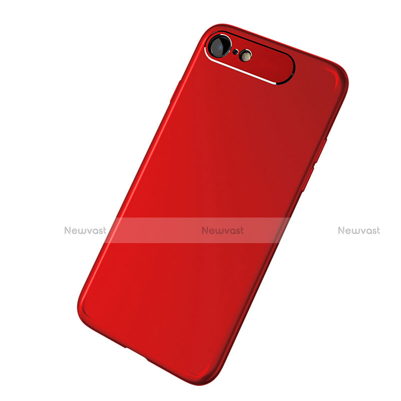 Hard Rigid Plastic Matte Finish Snap On Case M02 for Apple iPhone 7 Red