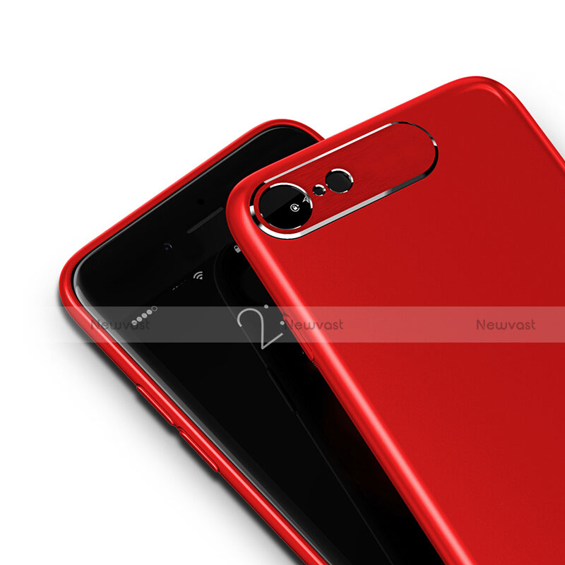 Hard Rigid Plastic Matte Finish Snap On Case M02 for Apple iPhone 7 Red