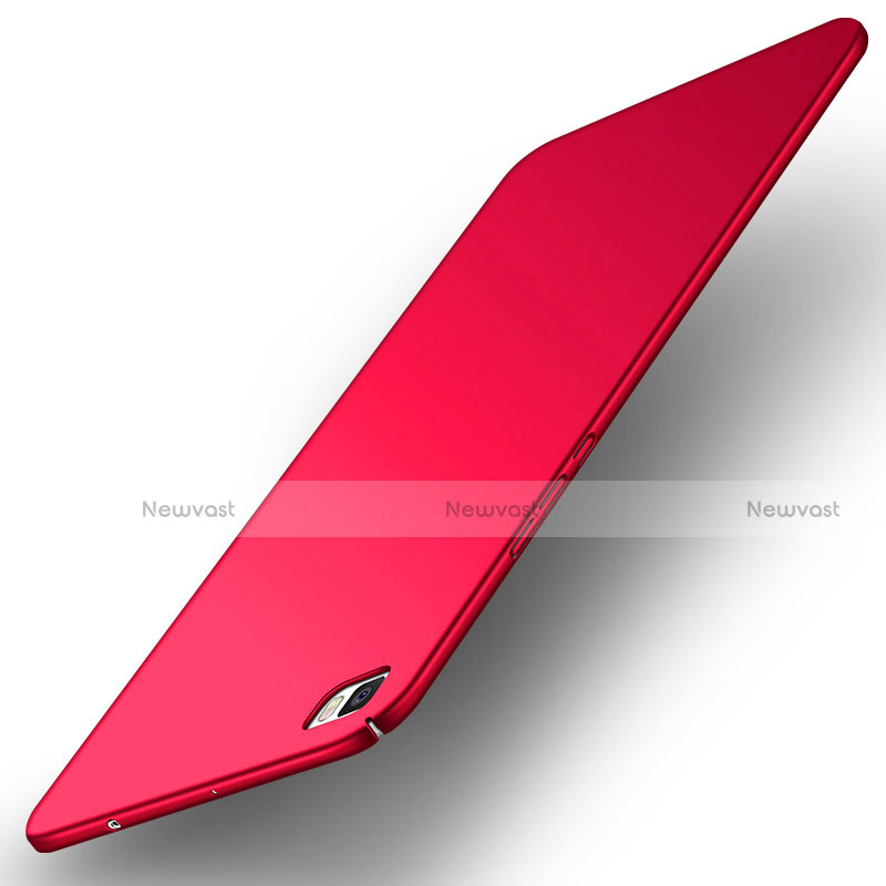 Hard Rigid Plastic Matte Finish Snap On Case M02 for Huawei P8 Lite Red