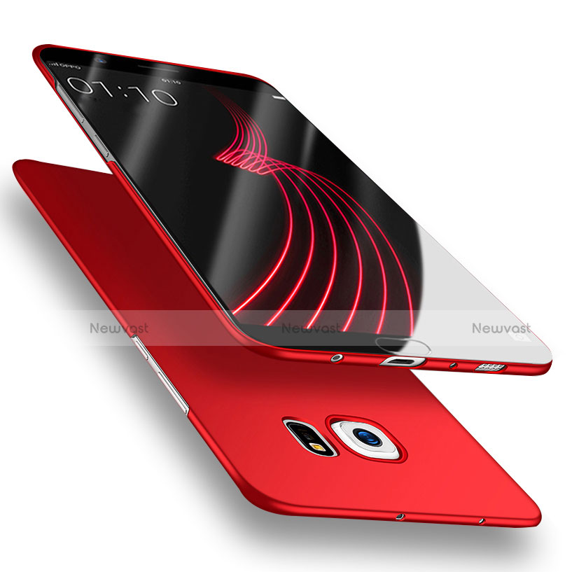 Hard Rigid Plastic Matte Finish Snap On Case M02 for Samsung Galaxy S6 Duos SM-G920F G9200 Red