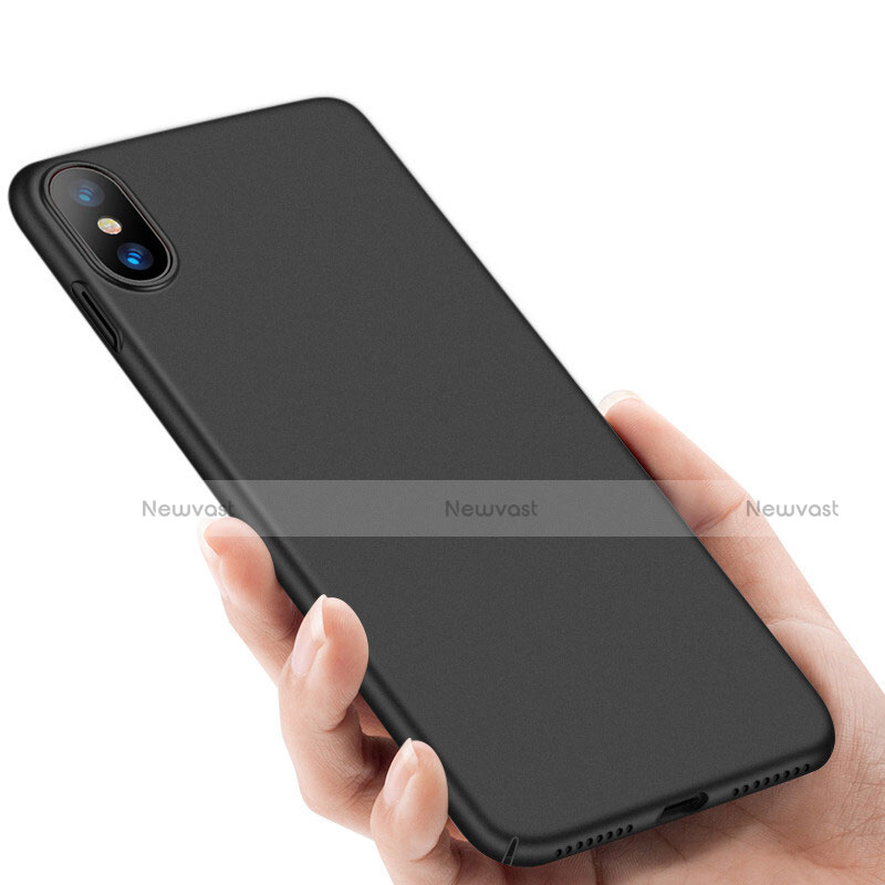 Hard Rigid Plastic Matte Finish Snap On Case M03 for Apple iPhone Xs Black