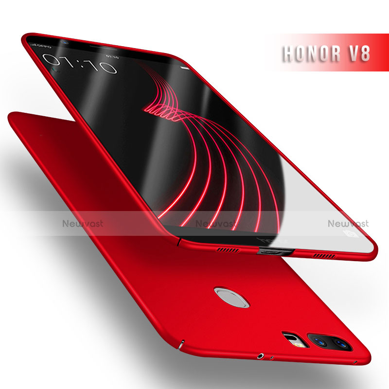 Hard Rigid Plastic Matte Finish Snap On Case M03 for Huawei Honor V8 Red