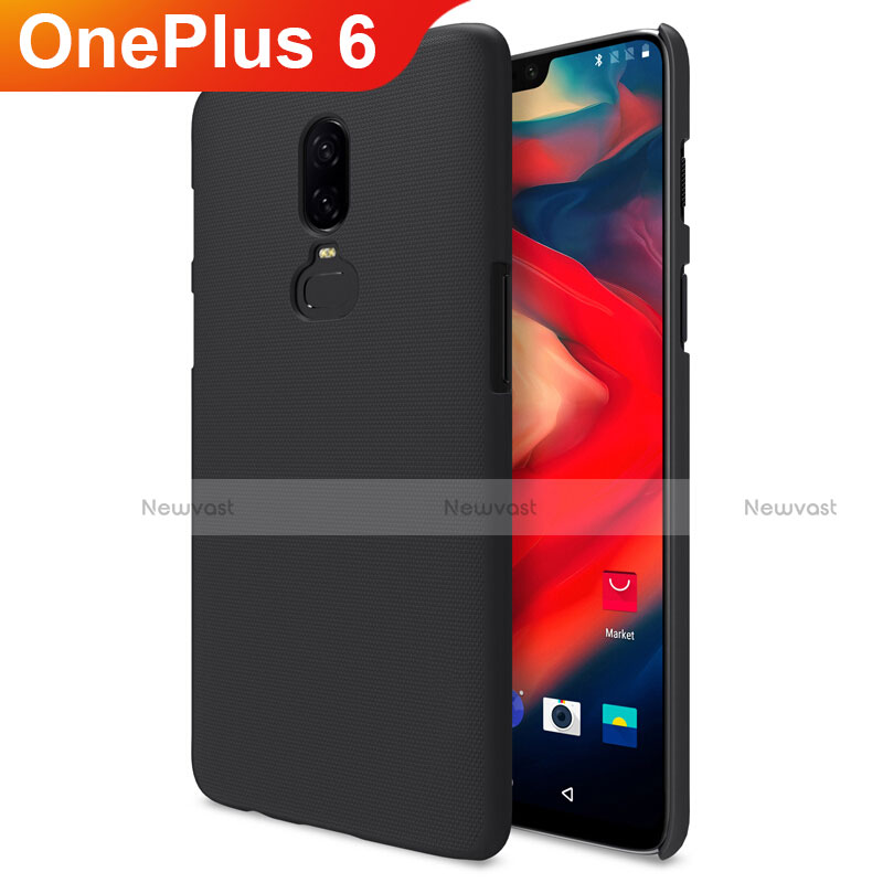 Hard Rigid Plastic Matte Finish Snap On Case M04 for OnePlus 6 Black