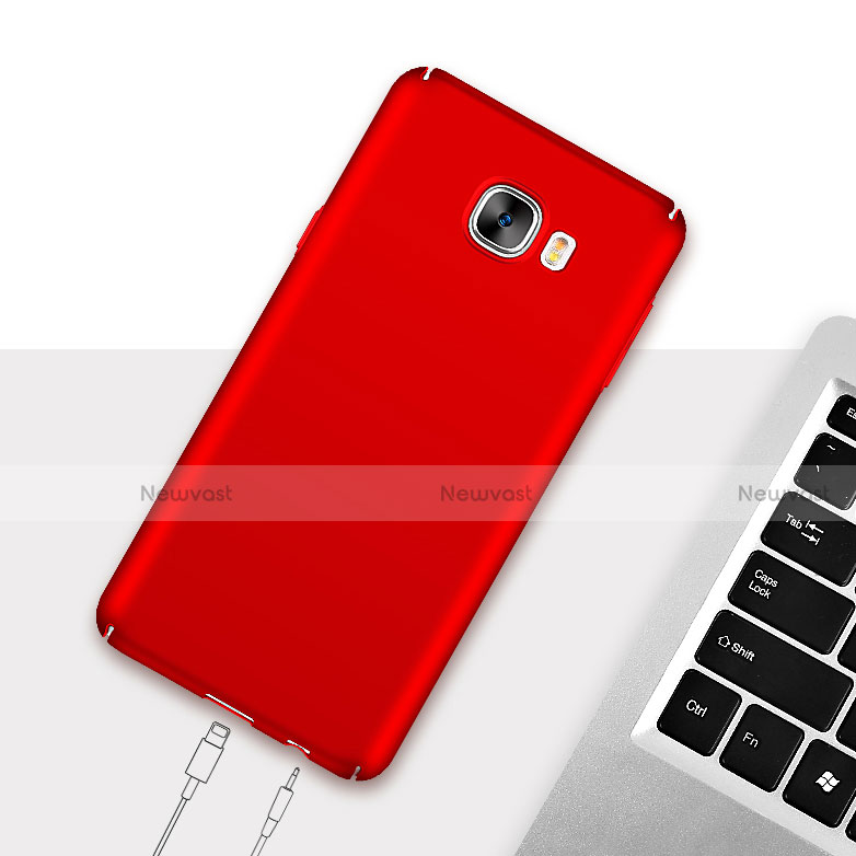 Hard Rigid Plastic Matte Finish Snap On Case M04 for Samsung Galaxy C5 SM-C5000 Red