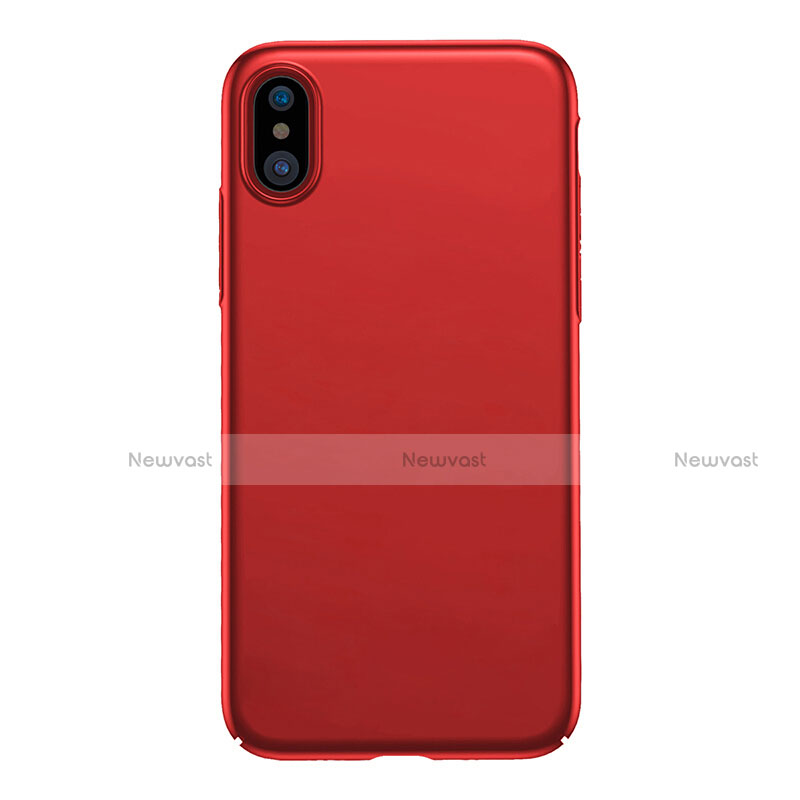 Hard Rigid Plastic Matte Finish Snap On Case M06 for Apple iPhone X Red