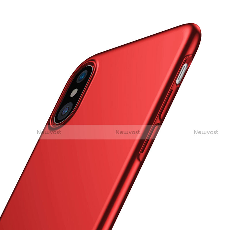 Hard Rigid Plastic Matte Finish Snap On Case M06 for Apple iPhone X Red