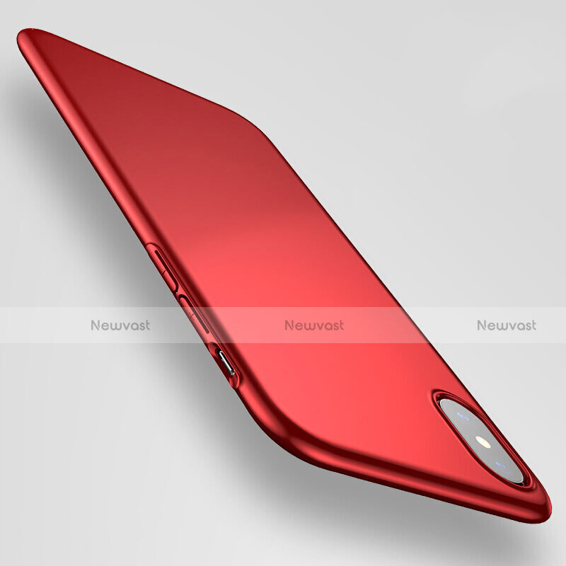 Hard Rigid Plastic Matte Finish Snap On Case M06 for Apple iPhone Xs Red