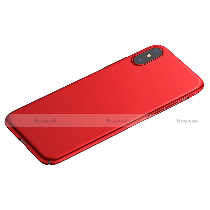 Hard Rigid Plastic Matte Finish Snap On Case M06 for Apple iPhone Xs Red