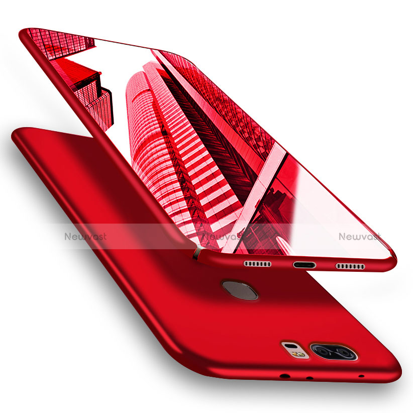 Hard Rigid Plastic Matte Finish Snap On Case M06 for Huawei Honor V8 Red