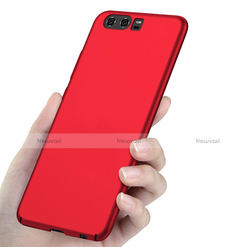 Hard Rigid Plastic Matte Finish Snap On Case M08 for Huawei P10 Red