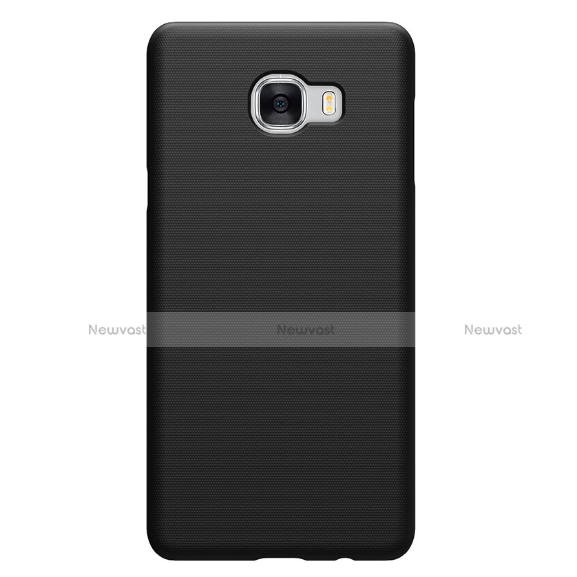 Hard Rigid Plastic Matte Finish Snap On Case M08 for Samsung Galaxy C7 SM-C7000 Black