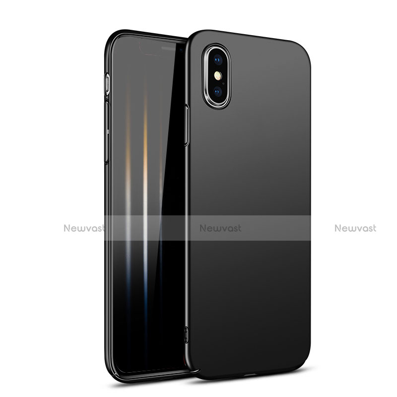 Hard Rigid Plastic Matte Finish Snap On Case M09 for Apple iPhone Xs Black